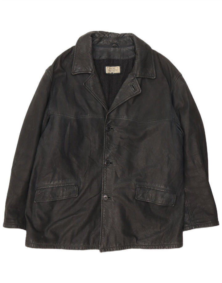 Vintage herre læderjakke UK 42 XL sort læder
