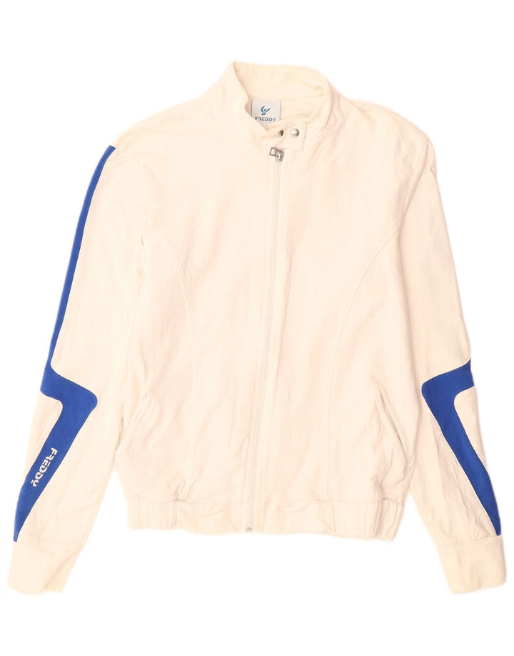 Freddy Dame træningsdragt Topjakke IT 46 Stor Hvid Colourblock Bomuld