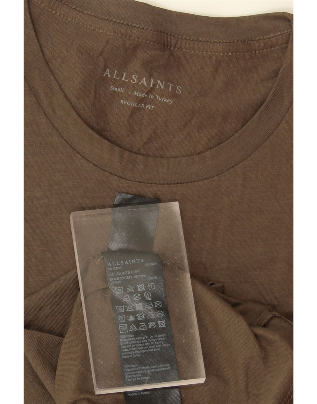 ALL SAINTS Mens Regular Fit T-Shirt Top Small Grey Cotton Vintage All Saints and Second-Hand All Saints from Messina Hembry 