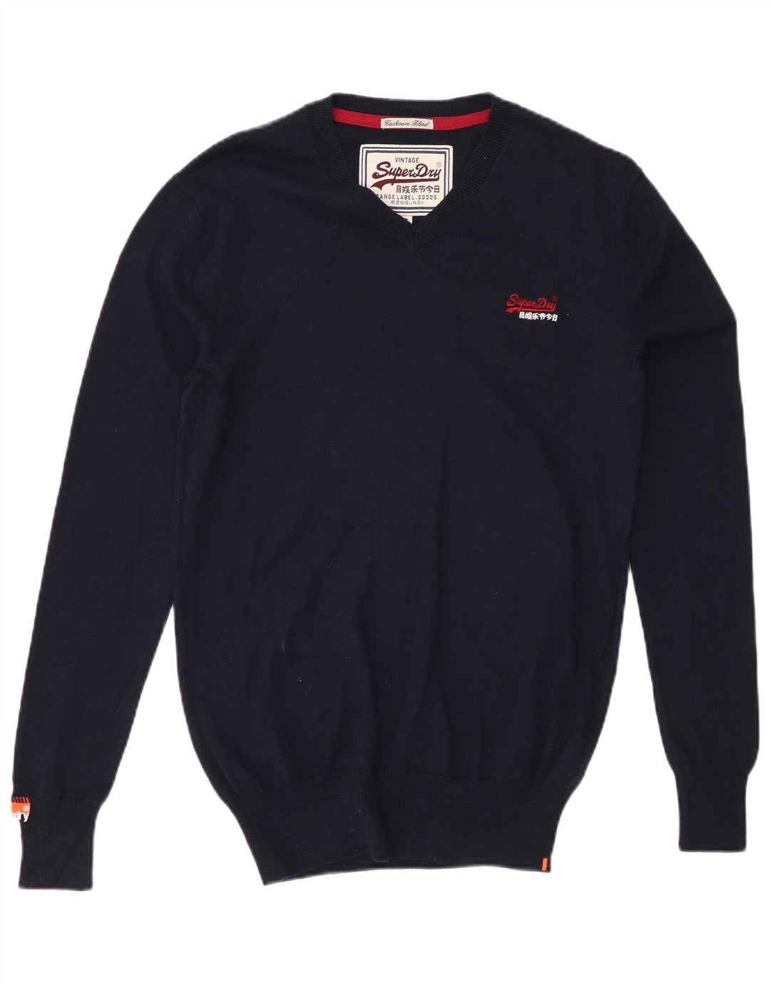 SUPERDRY Herre V-hals sweater lille marineblå bomuld
