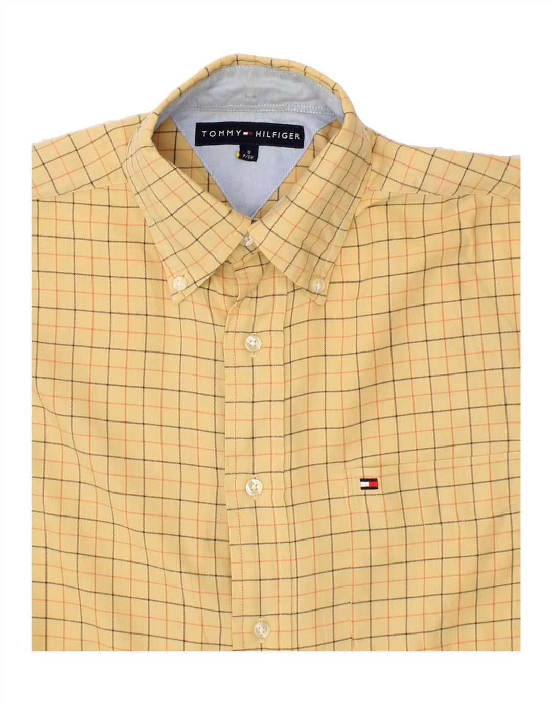 TOMMY HILFIGER Herreskjorte Lille gul ternet bomuld