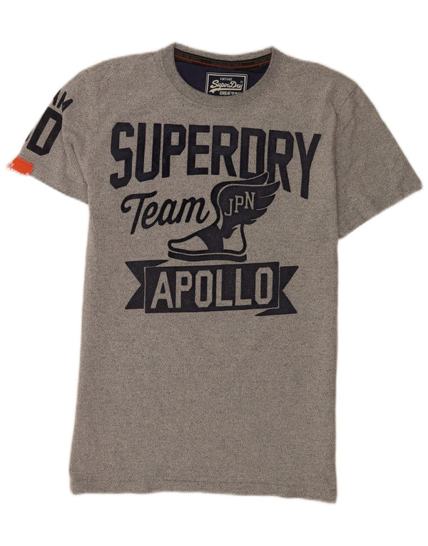Superdry Herre grafisk T-shirt Top mellemgrå bomuld