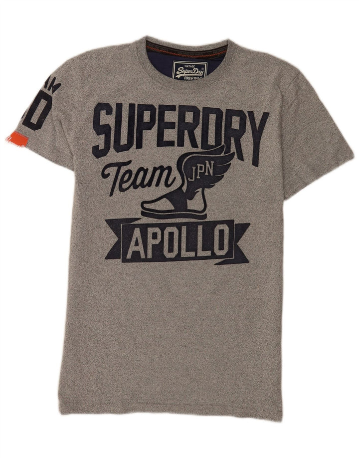 Superdry Herre grafisk T-shirt Top mellemgrå bomuld