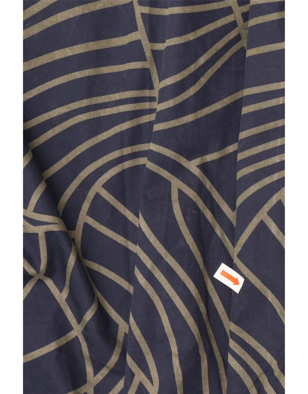 COS Dame Asymmetrisk Kjole EU 42 Stor Marineblå Geometrisk Bomuld