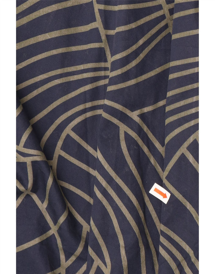 COS Dame Asymmetrisk Kjole EU 42 Stor Marineblå Geometrisk Bomuld