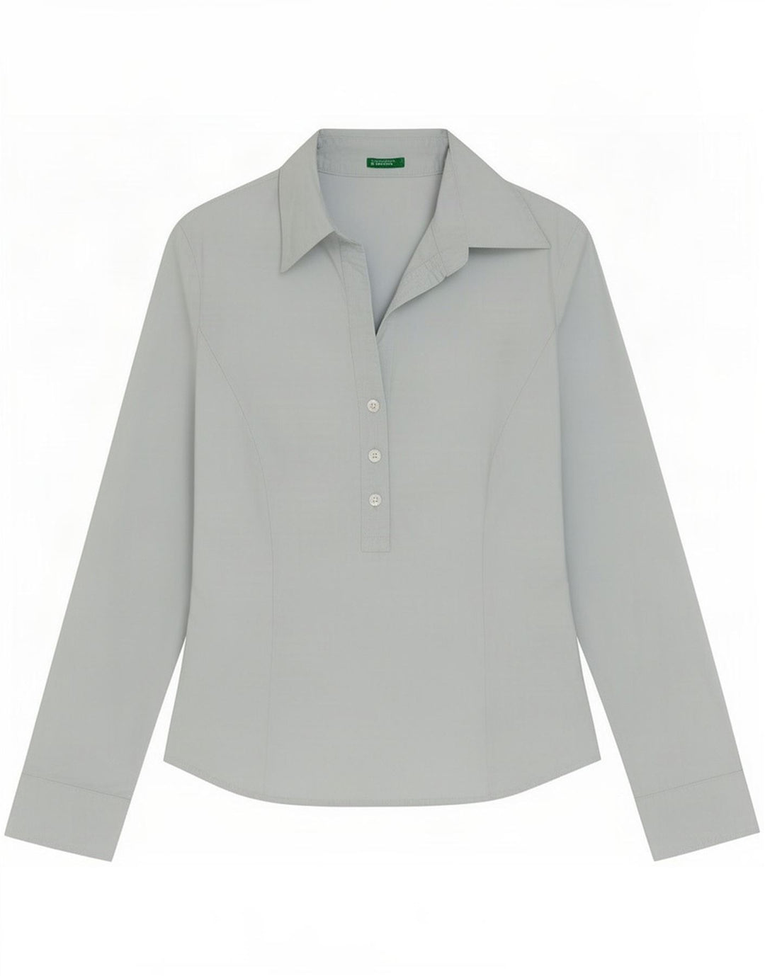 Benetton Dame Pullover Shirt UK 10 Small Blue Cotton