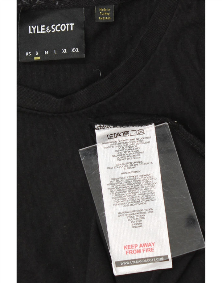 LYLE & SCOTT Mens T-Shirt Top Small Black Cotton Vintage Lyle & Scott and Second-Hand Lyle & Scott from Messina Hembry 