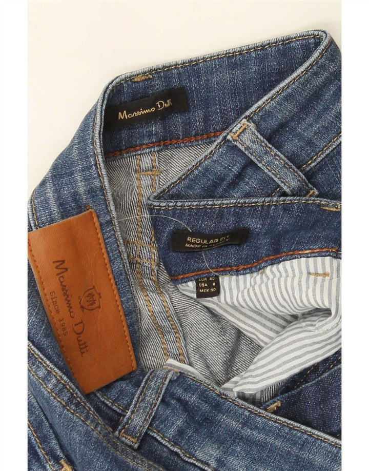 Massimo Dutti Dame Straight Jeans EU 40 Medium W30 L32 Blå