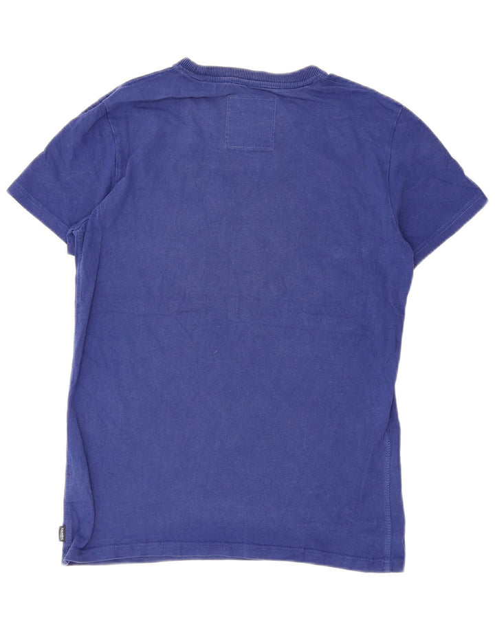 Superdry Grafisk T-shirt top til mænd, lille blå bomuld