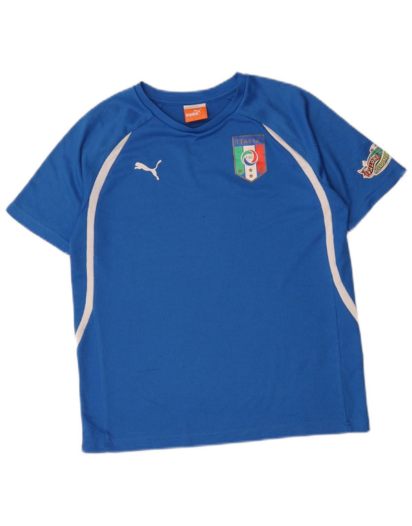 Puma Boys Italia T-Shirt Top 11-12 År Blå