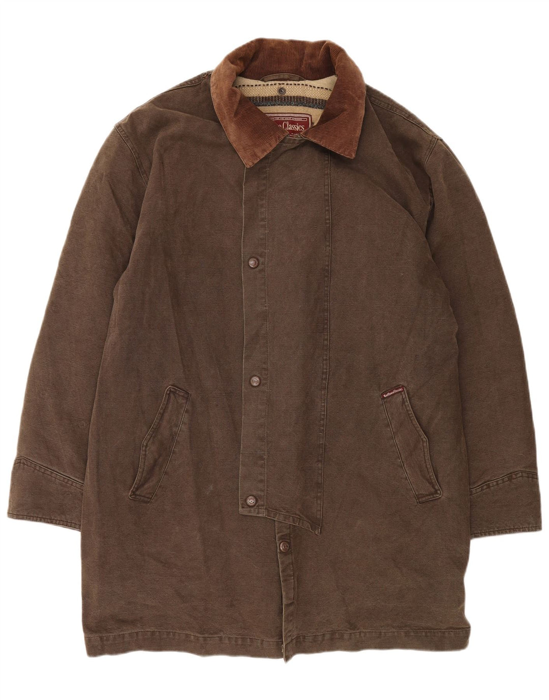 Marlboro Classics Herre Windbreaker Coat UK 44 2XL Brun Klassisk