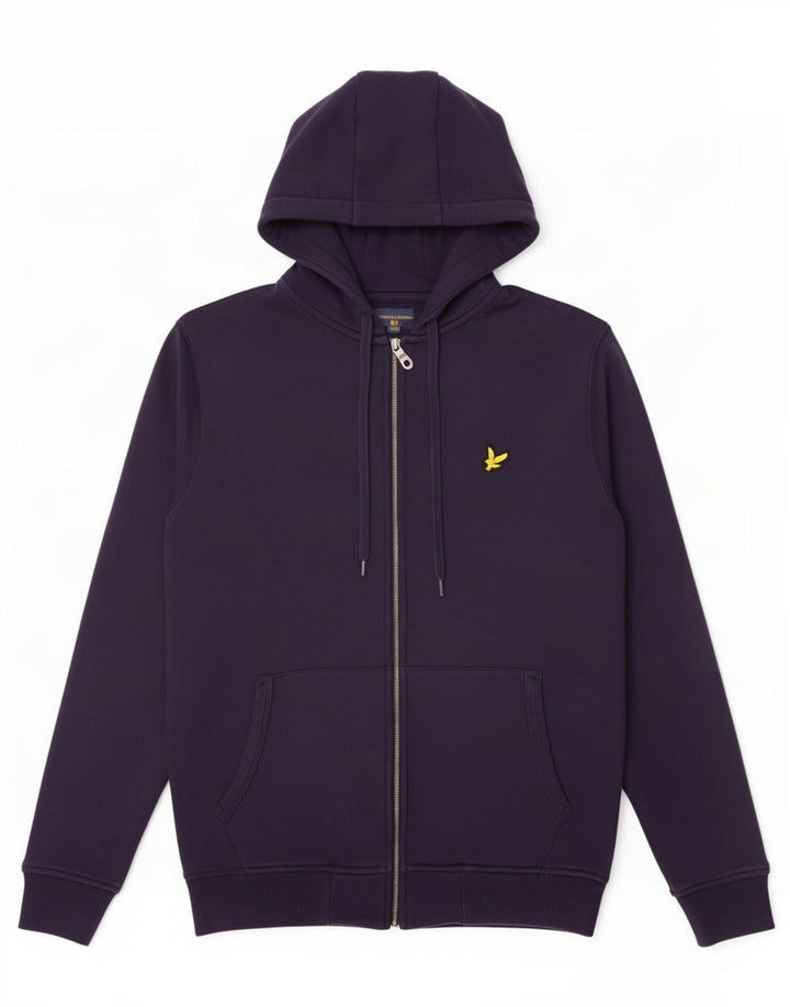 Lyle & Scott Herre hættetrøje med lynlås, lille marineblå bomuld