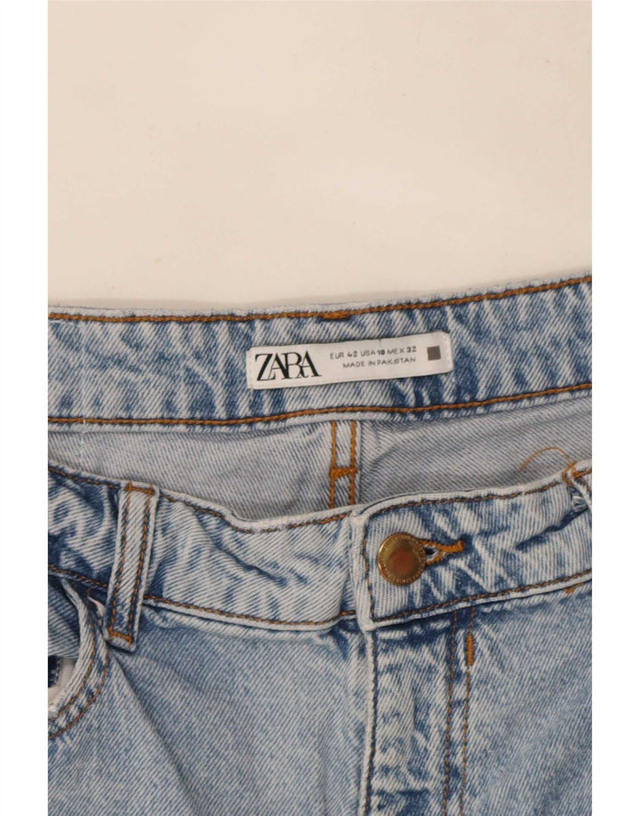 Zara Dame Straight Jeans EU 42 Large W32 L27 Blå