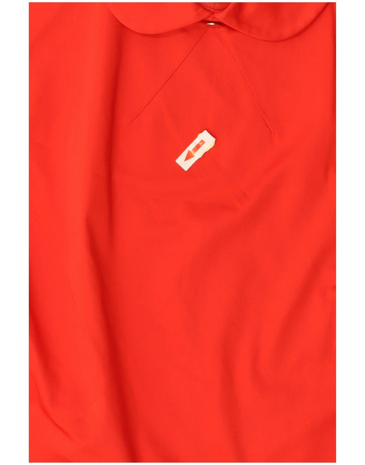 TED BAKER Damebluse Top Størrelse 2 Lille Rød Bomuld