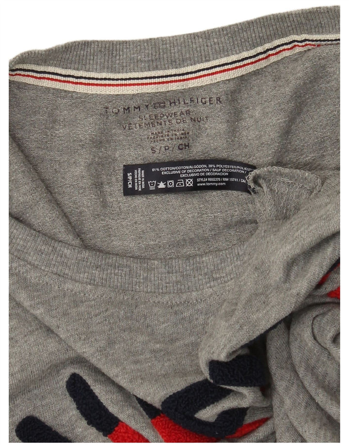 Tommy Hilfiger Dame Grafisk Sweatshirt Jumper UK 10 Small Grey Flecked