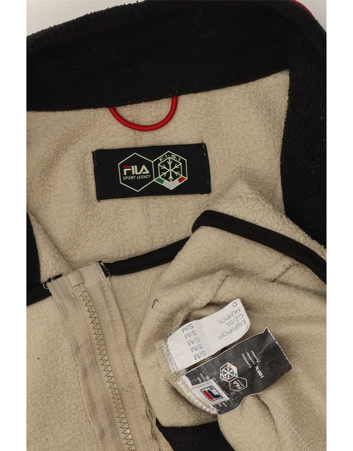 Fila Fleecejakke til mænd UK 36 Small Beige Colourblock Polyester