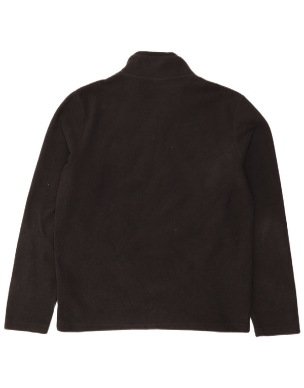 Napapijri Herre lynlås hals Fleece Jumper Medium Sort Polyester