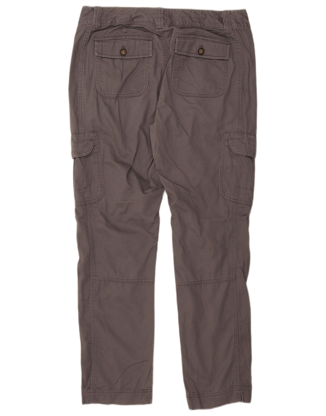 EDDIE BAUER Straight Cargo Bukser til kvinder US 12 Large W35 L30 Grå Bomuld