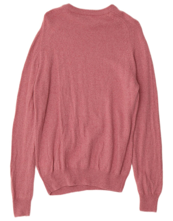 Trussardi Herre Crew Neck Jumper Sweater Medium Pink Uld