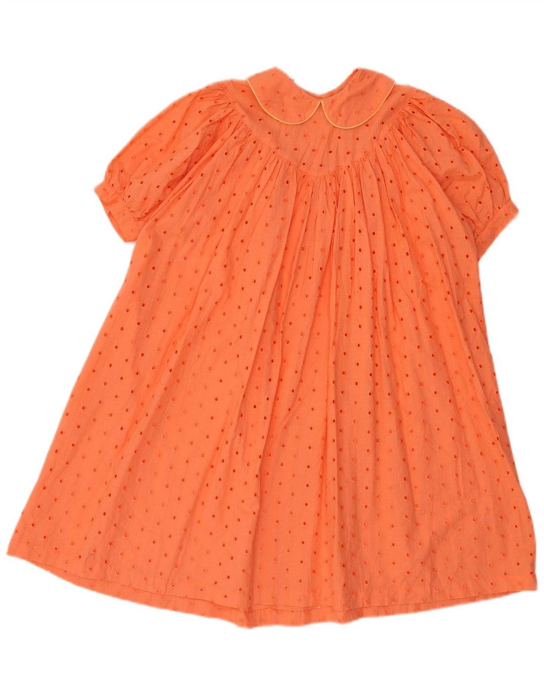 Benetton Dame teltkjole UK 14 Medium Orange Bomuld