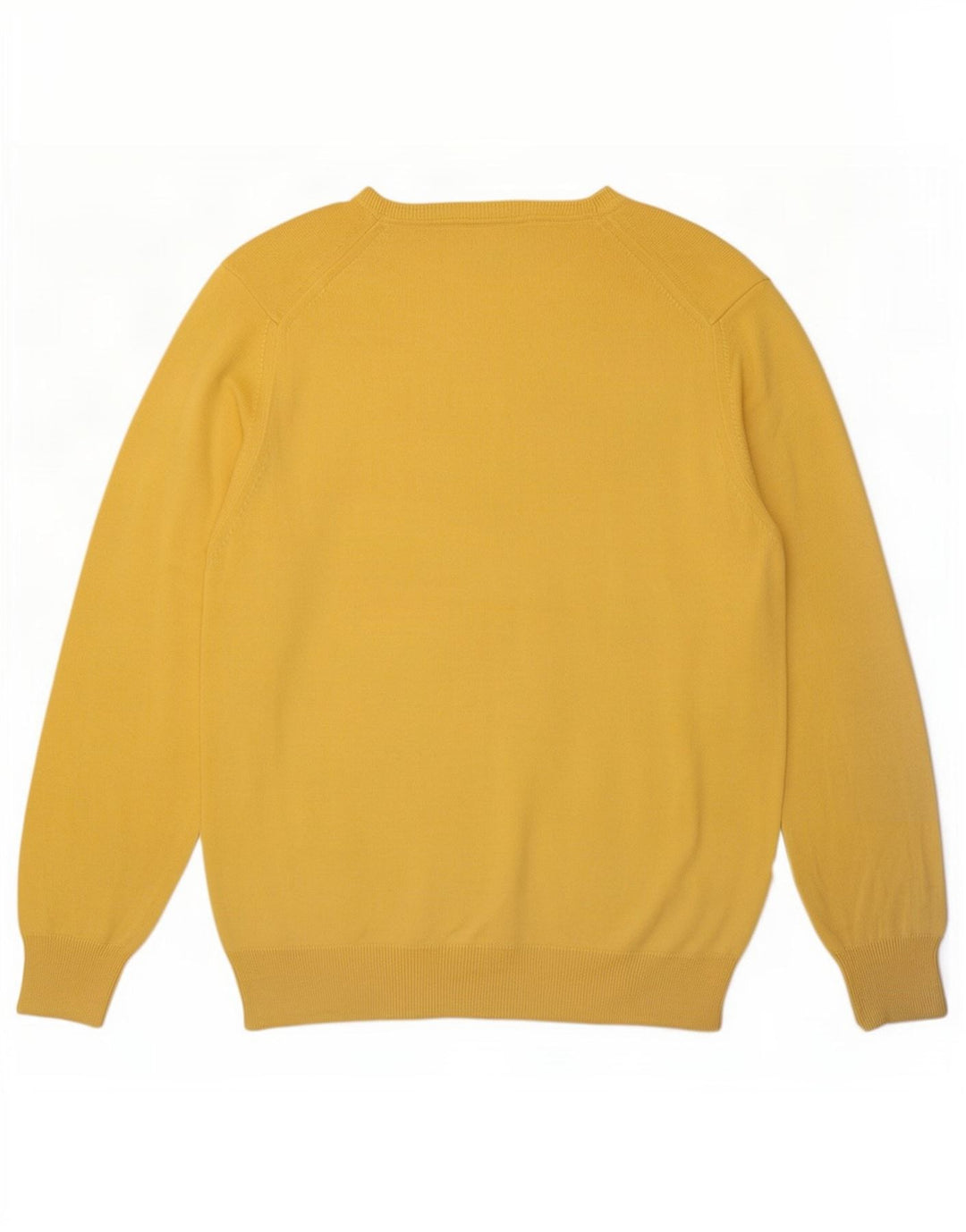 Zara Herre Jumper Sweater med rund hals Stor gul bomuld