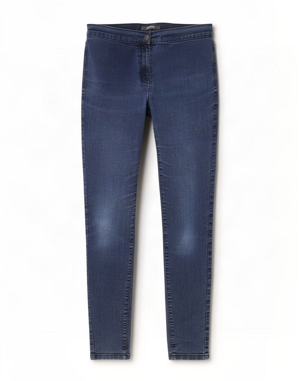 Marks & Spencer Dame Skinny Jeans UK 14 Large W32 L29 Marineblå Bomuld