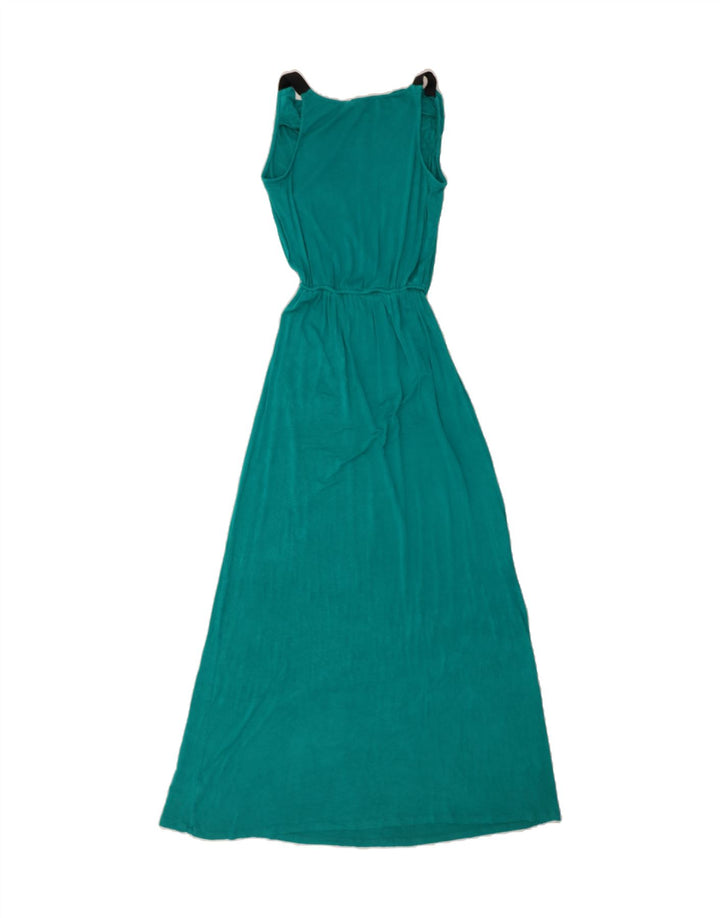 MOSSIMO Womens Sleeveless Maxi Dress UK 6 XS Turquoise Rayon Vintage Mossimo and Second-Hand Mossimo from Messina Hembry 