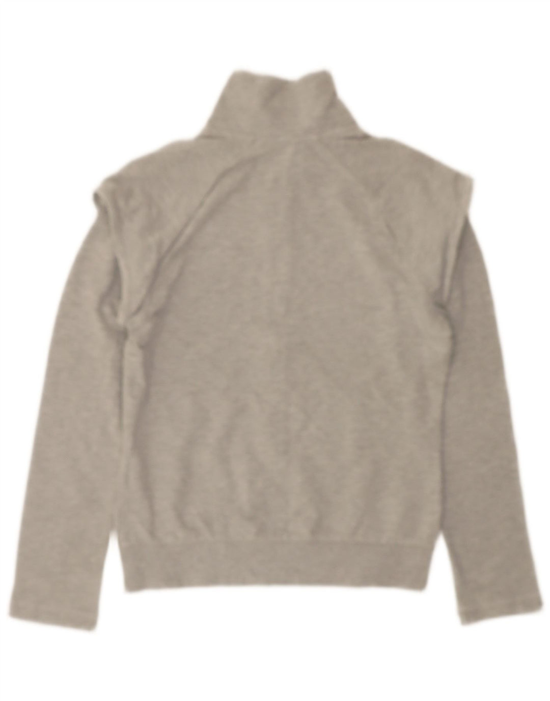 ADIDAS Womens Graphic Tracksuit Top Jacket UK 14 Medium Grey Cotton