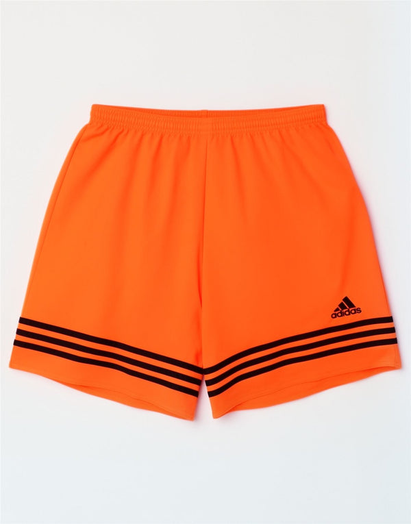 Adidas Herre Climalite Sportshorts Medium Orange Stribet Polyester Sports