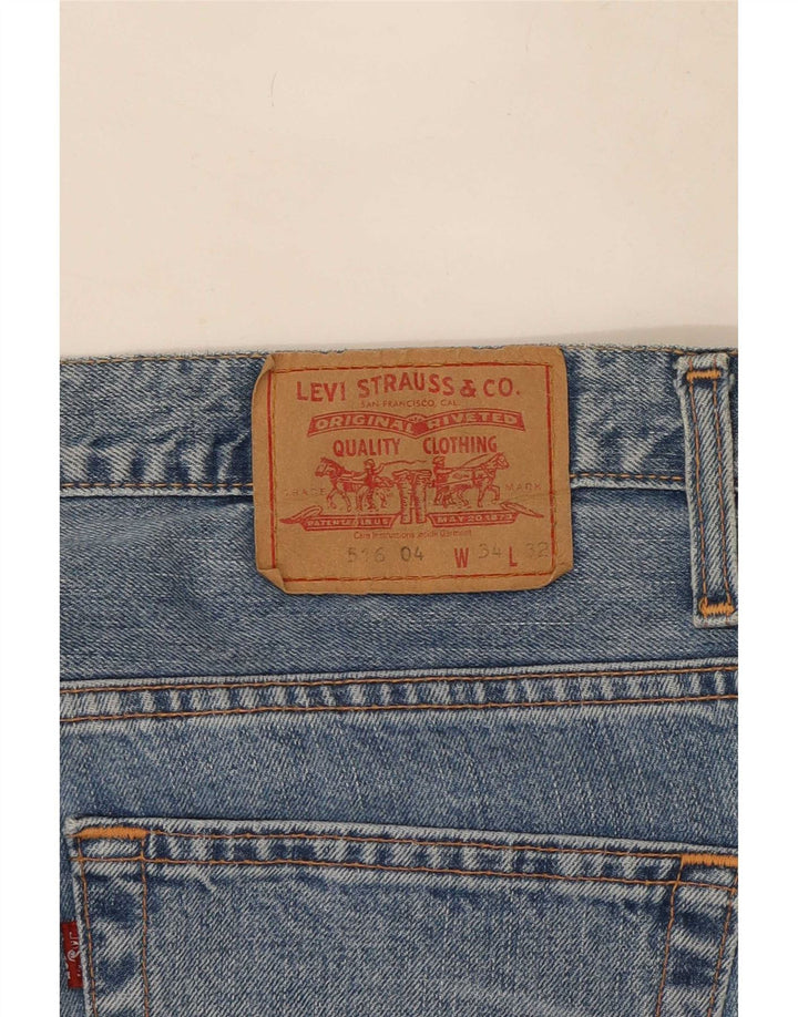 Levi's Dame 516 Bootcut Jeans W34 L32 Blå