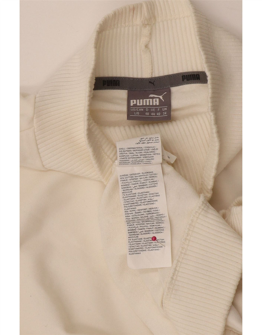 Puma Graphic Sweatshirt Jumper UK 14 Stor hvid bomuld
