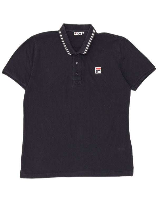 Fila herre poloshirt XL marineblå bomuld