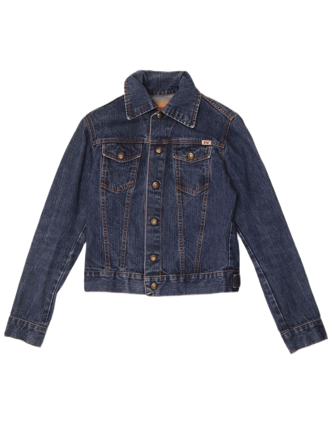 Zu Elements Dame Crop Denimjakke IT 40 Lille Blå Bomuld
