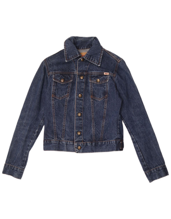 Zu Elements Dame Crop Denimjakke IT 40 Lille Blå Bomuld