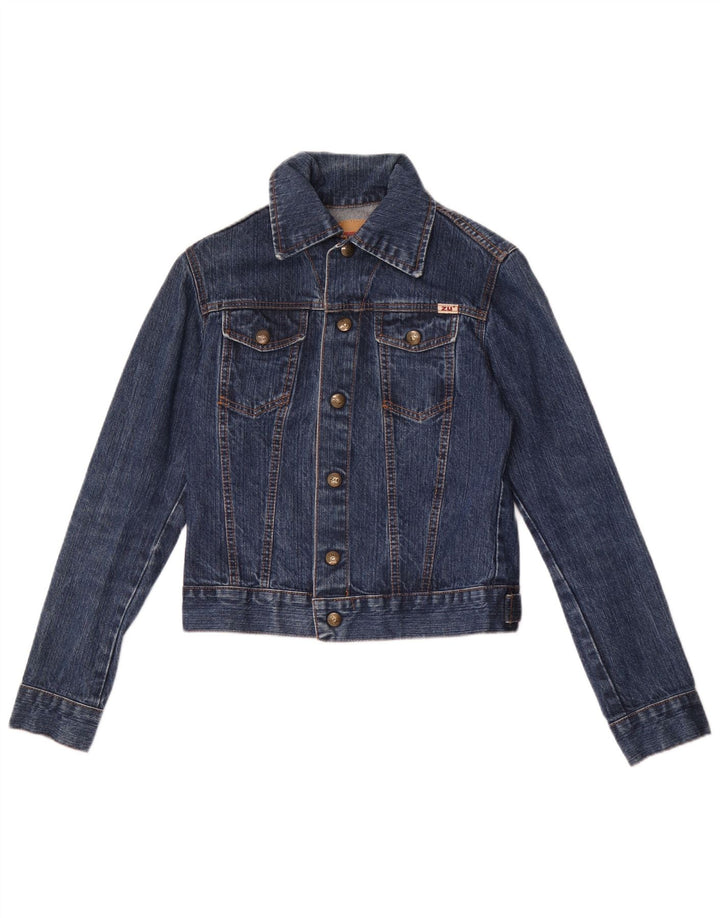 Zu Elements Dame Crop Denimjakke IT 40 Lille Blå Bomuld