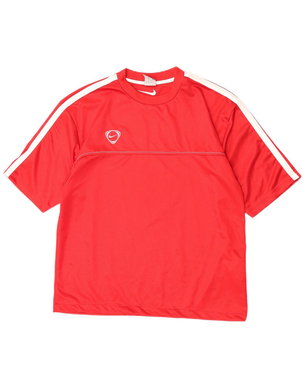 Nike T-shirt top til mænd UK 45/47 XL Rød Colourblock Polyester