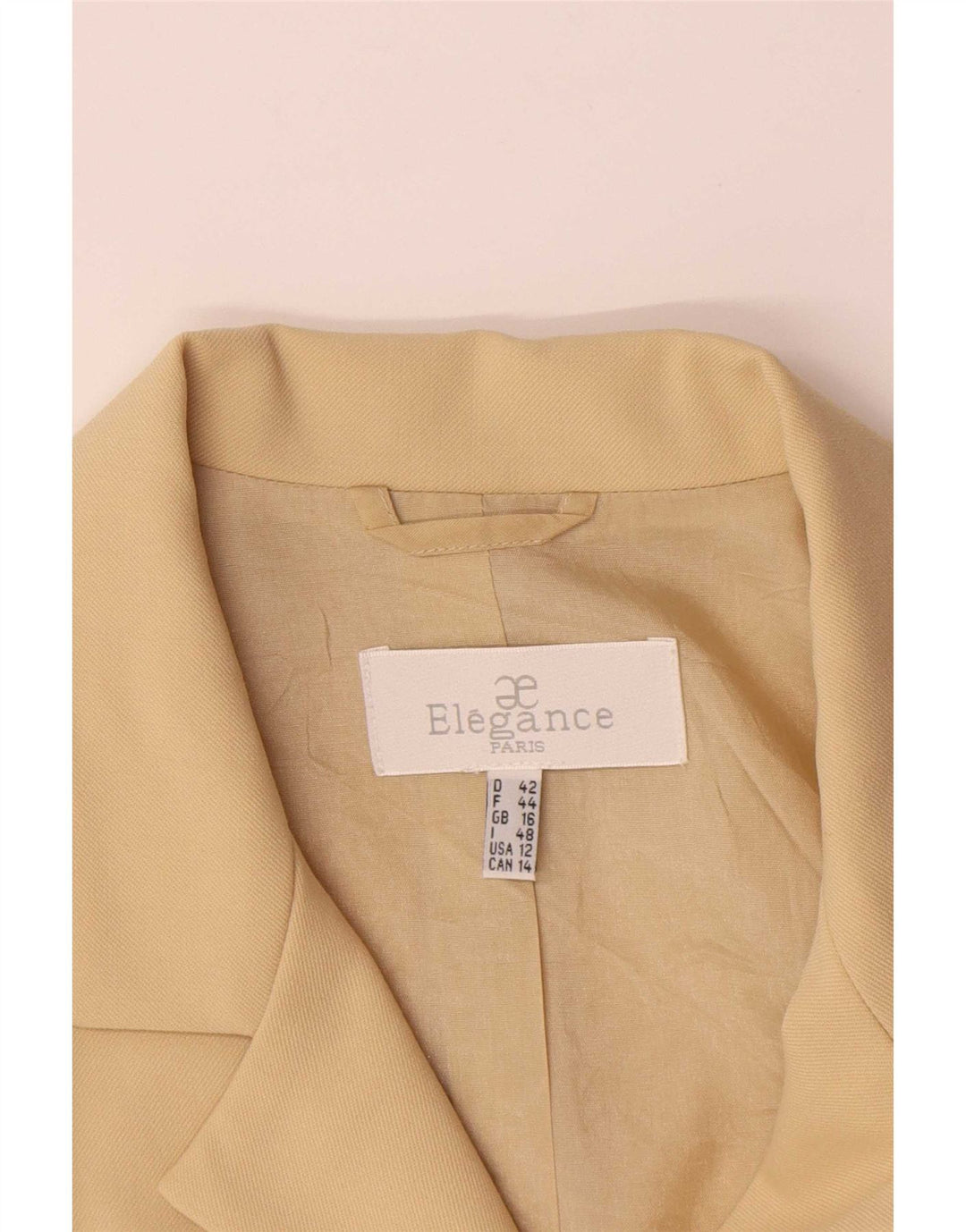 Elegance Dame Blazer Jacket UK 16 Large Beige