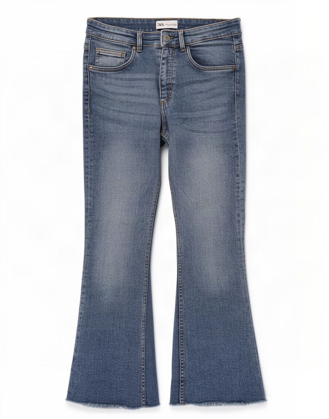 Zara Dame Flared Jeans EU 40 Medium W30 L26 Blå