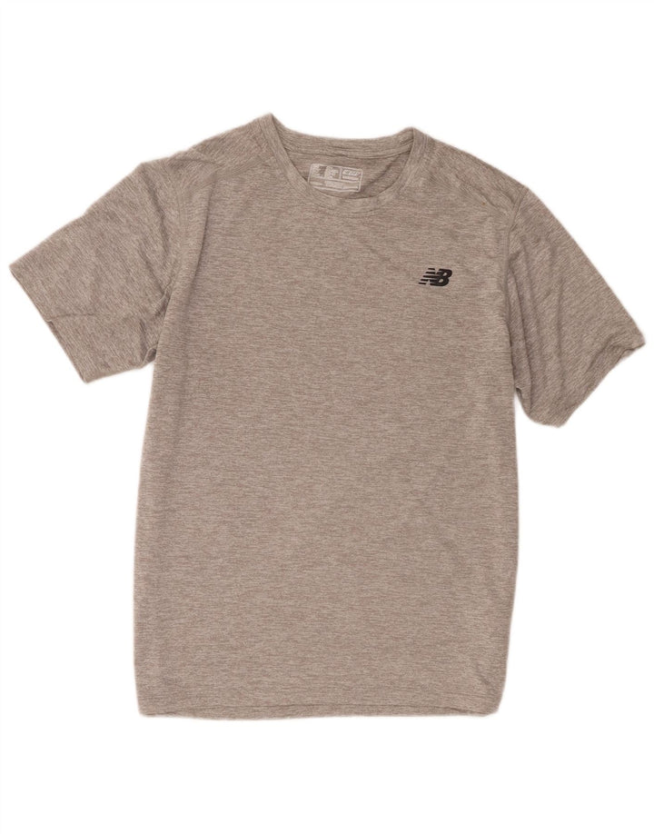 New Balance Herre T-Shirt Top Medium Grå Polyester
