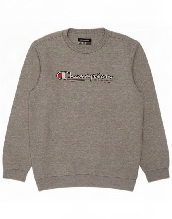 Champion Drenge Grafisk Sweatshirt Jumper 11-12 år Large Grey Flecked