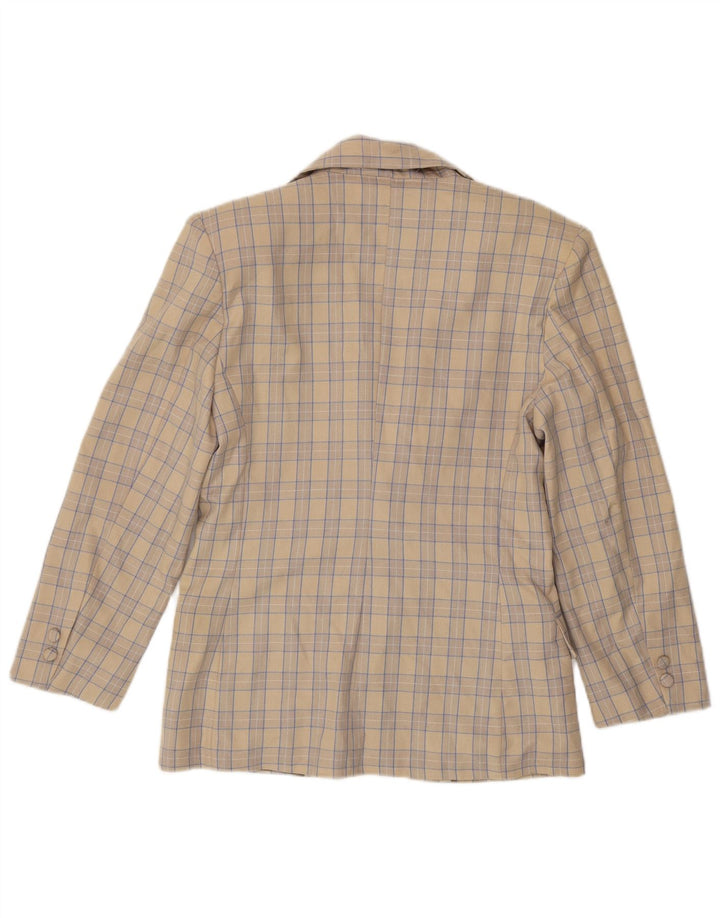 Okay Dame 2-knaps blazerjakke IT 44 Medium Beige Ternet uld