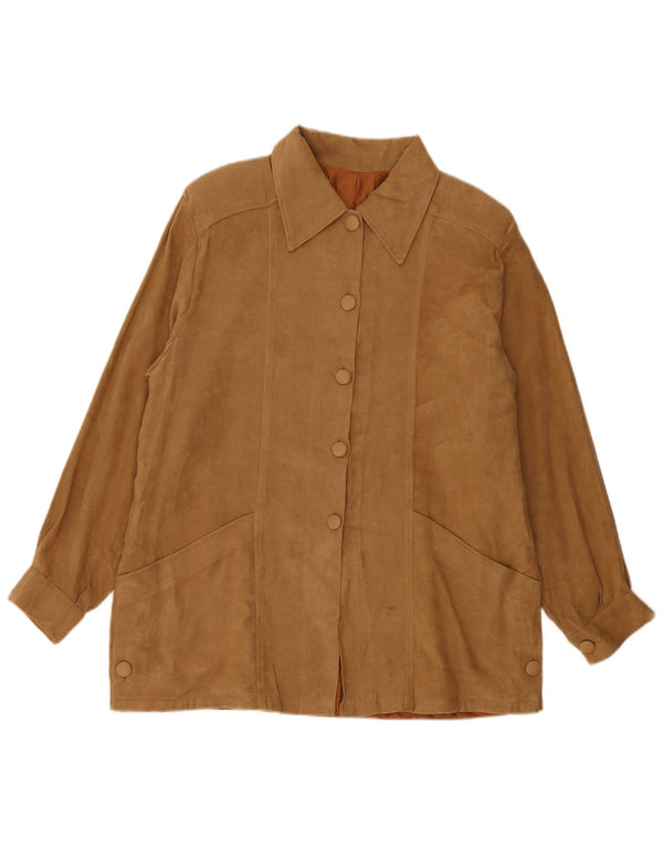 Vintage dame ruskindsjakke UK 16 Large Brown