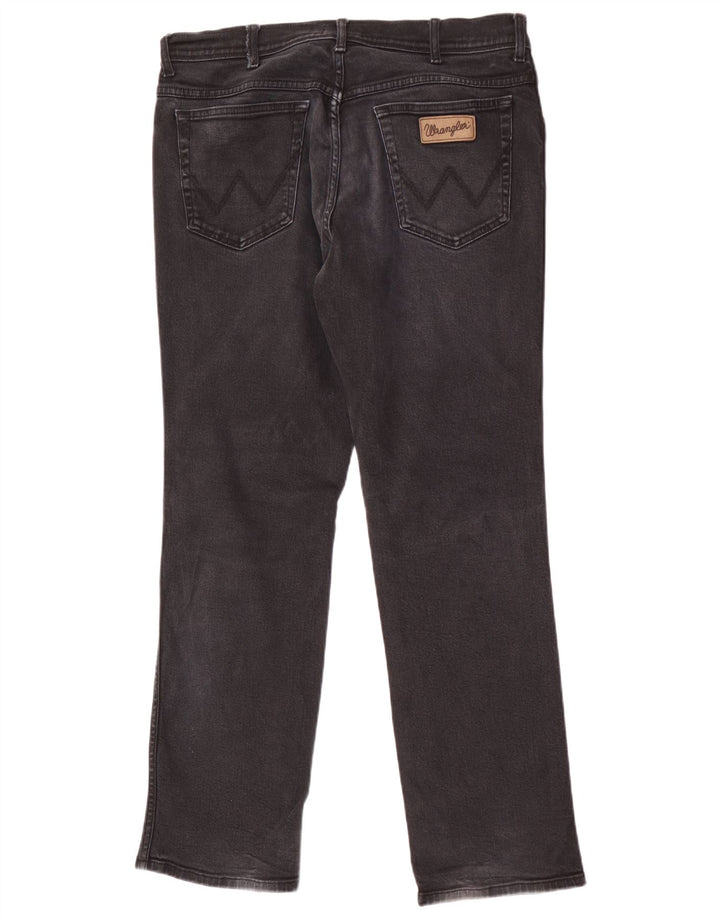 Wrangler Herre Texas Straight Jeans W36 L32 Sort Bomuld