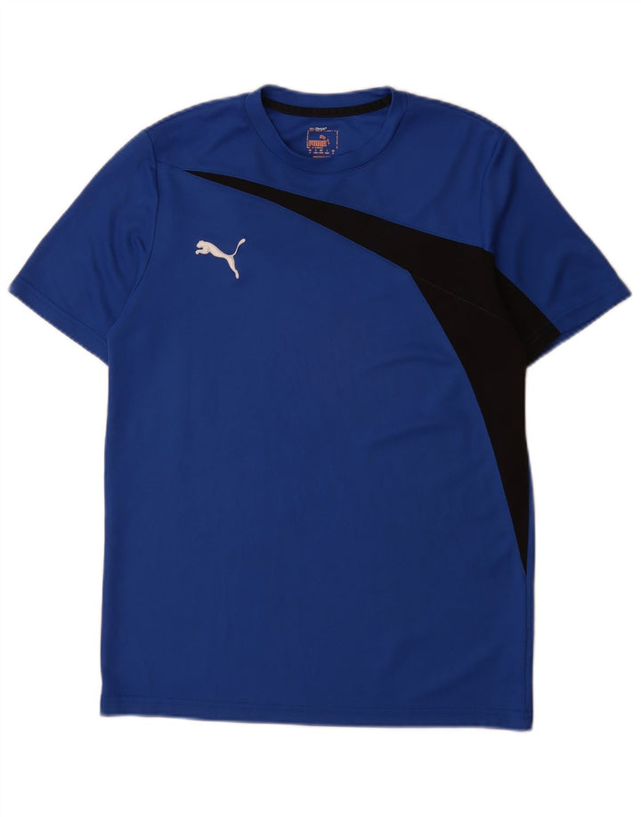 Puma Herre T-Shirt Top Lille Blå Colourblock