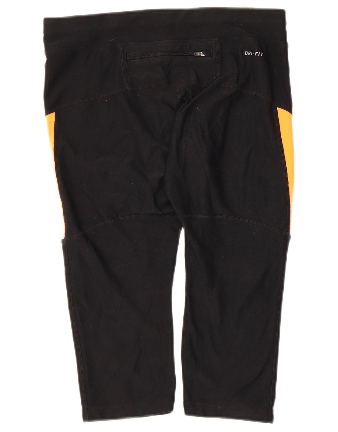NIKE Dame Dri Fit Capri Leggings UK 14 Medium Black Colourblock