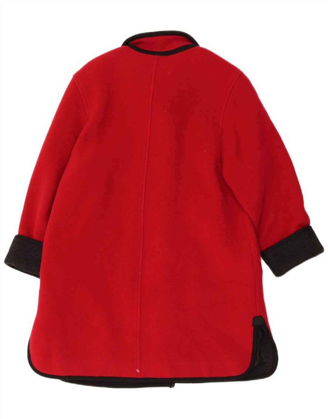 Baronia Dame Overfrakke UK 14 Stor Rød Colourblock Virgin Wool