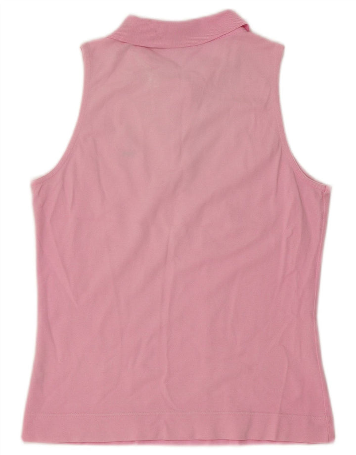 Lacoste Dame ærmeløs polo shirt størrelse 40 Medium Pink Bomuld