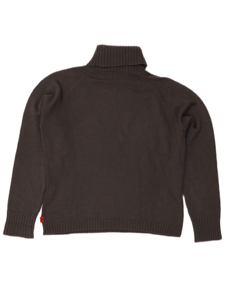 Kappa Dame Roll Neck Jumper Sweater UK 16 Large Grå Akryl
