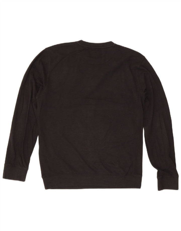 KAPPA Mens Graphic Sweatshirt Jumper Medium Black Cotton