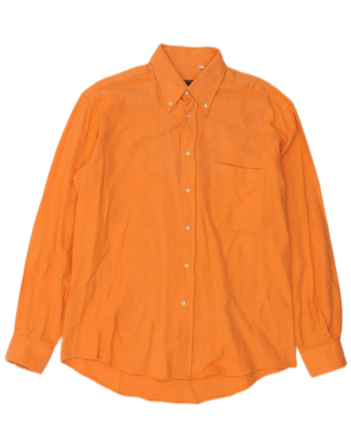 CORNELIANI Herre Flanellskjorte Stor Orange Bomuld